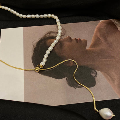 Hot Sale🎁Adjustable Baroque Pearl Necklace