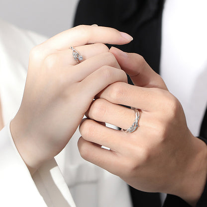 Hot Sale🎁Thorns and Roses S925 Silver Couple Ring