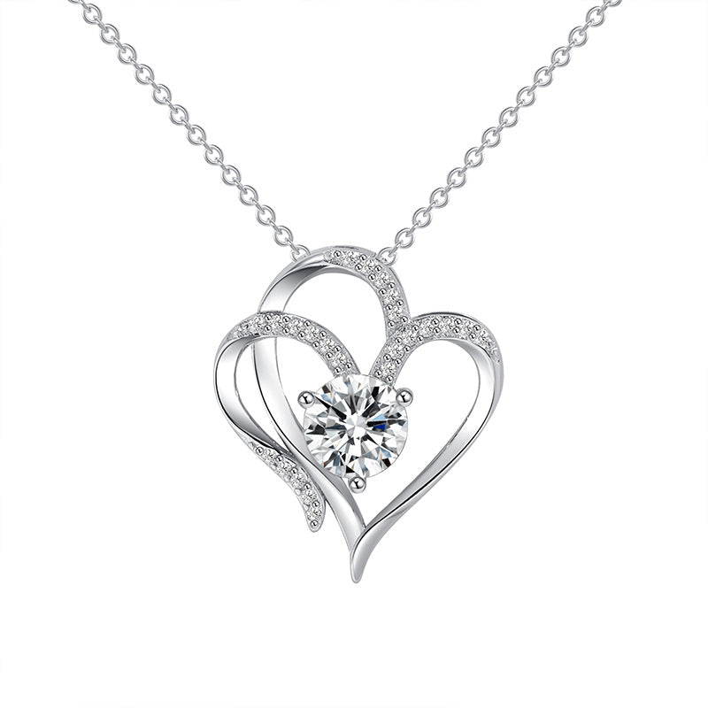 For Daughter -I Love You Forever Heart Diamond Necklace
