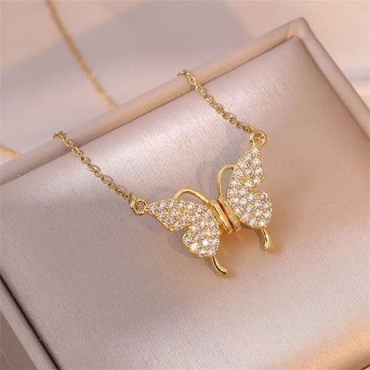 🔥Summer Hot Sale🌊Magnetic Clasp Butterfly Necklace