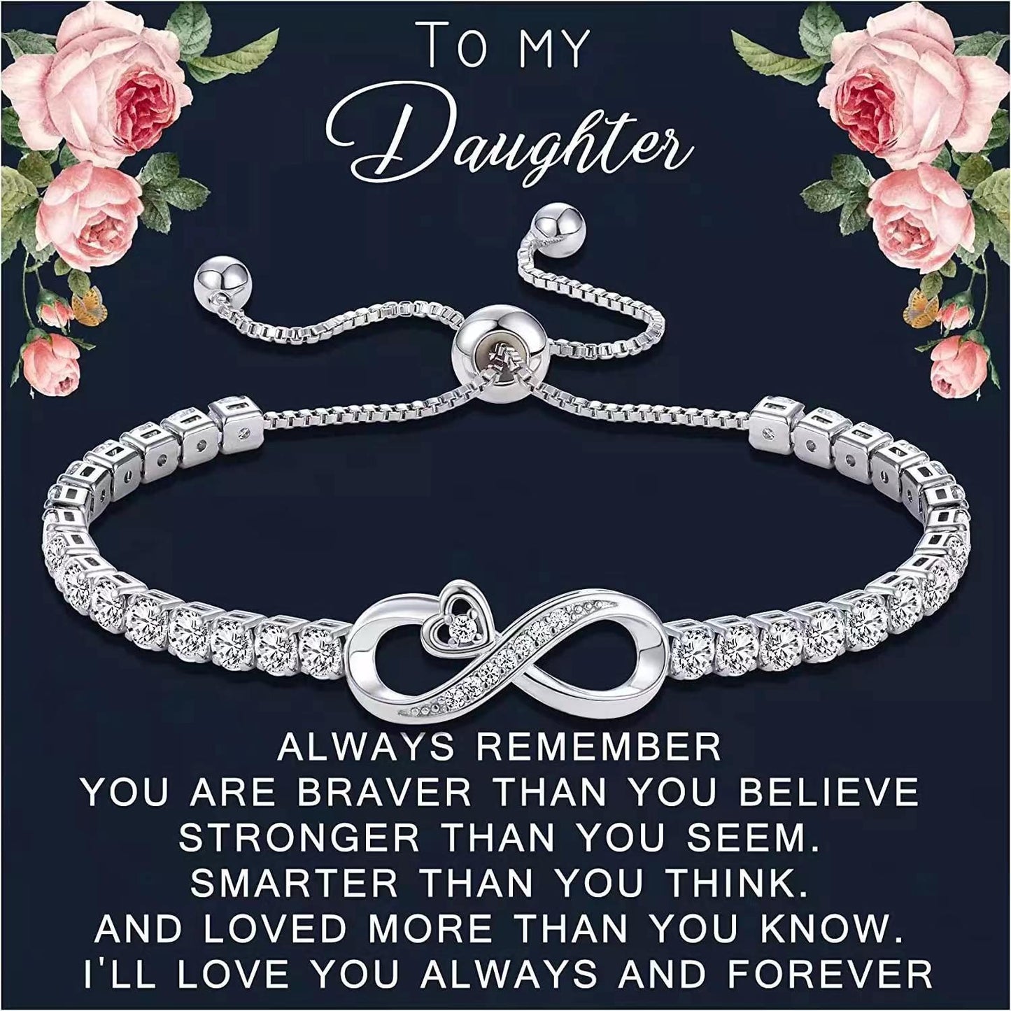 FOR DAUGHTER - I AM ALWAYS WITH YOU DIAMOND BRACELET