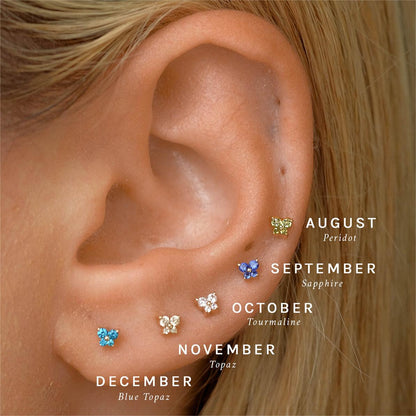 🌸Butterfly Birthstone Stud Earrings
