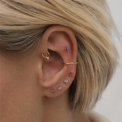 🌸Butterfly Birthstone Stud Earrings