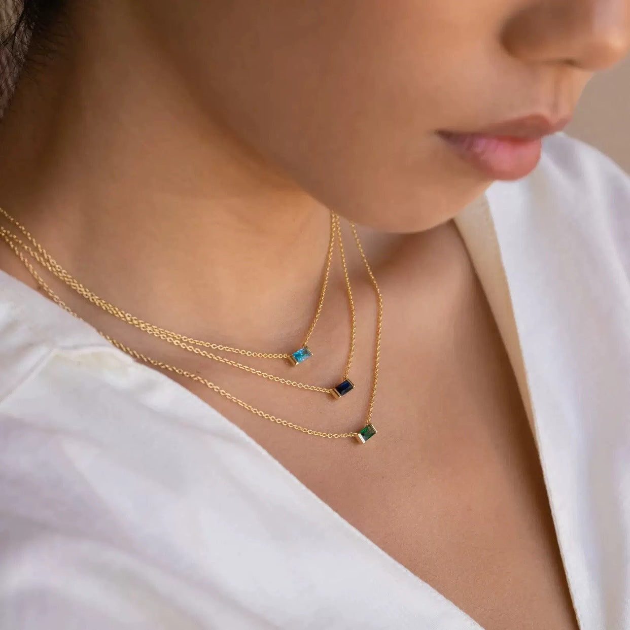 Custom Minimalist Birthstone Bar Necklace