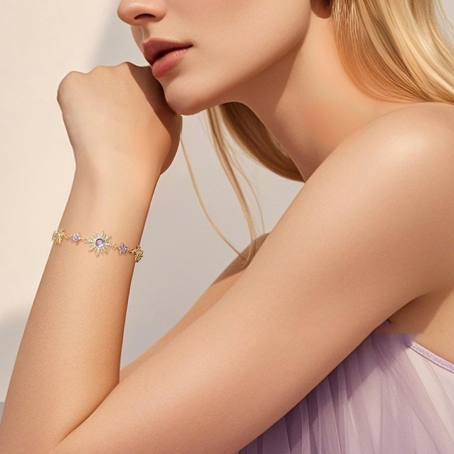 Sunflower Princess Gemstone Bracelet