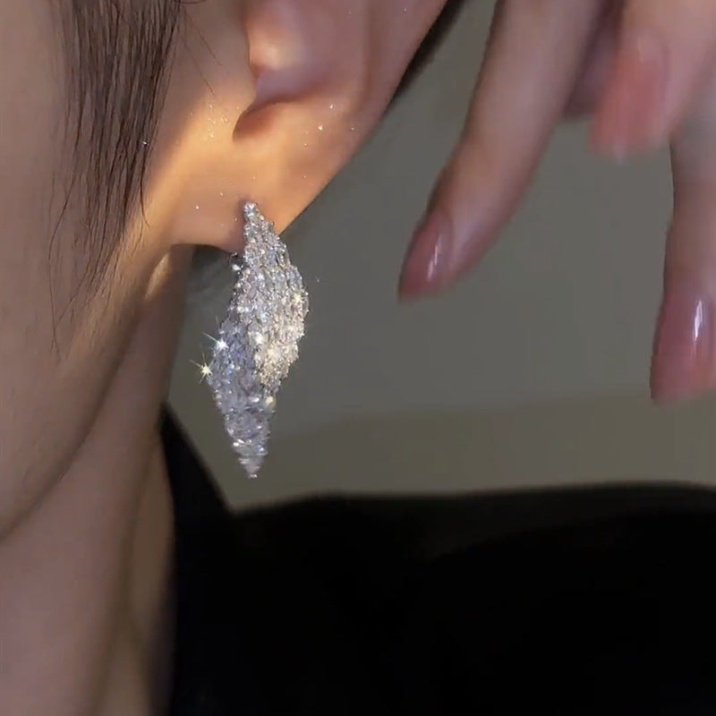 🌸French Rhombus Zircon Earrings