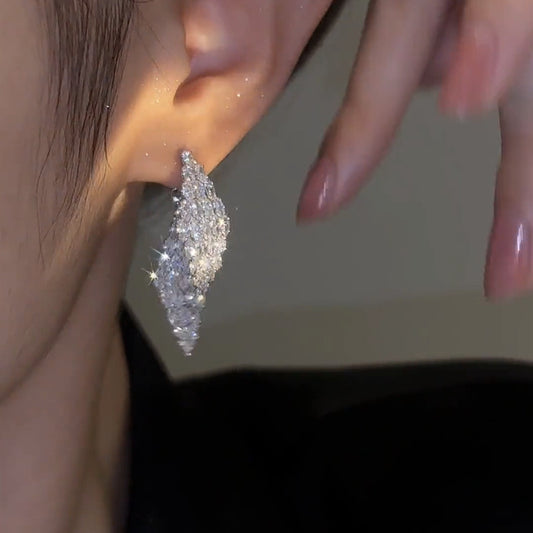 🌸French Rhombus Zircon Earrings