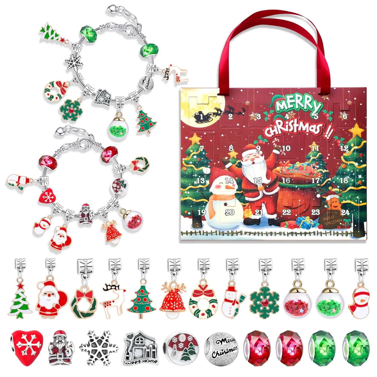 🎄DIY CHRISTMAS ADVENT CALENDAR BRACELETS SET