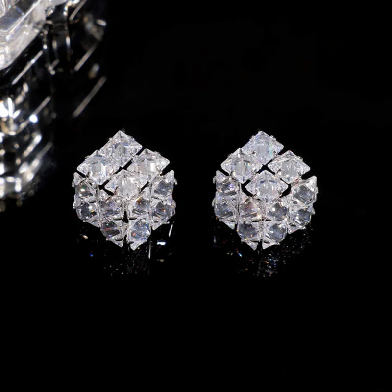 Hot Sale🎁French Style Square Zircon Stud Earrings