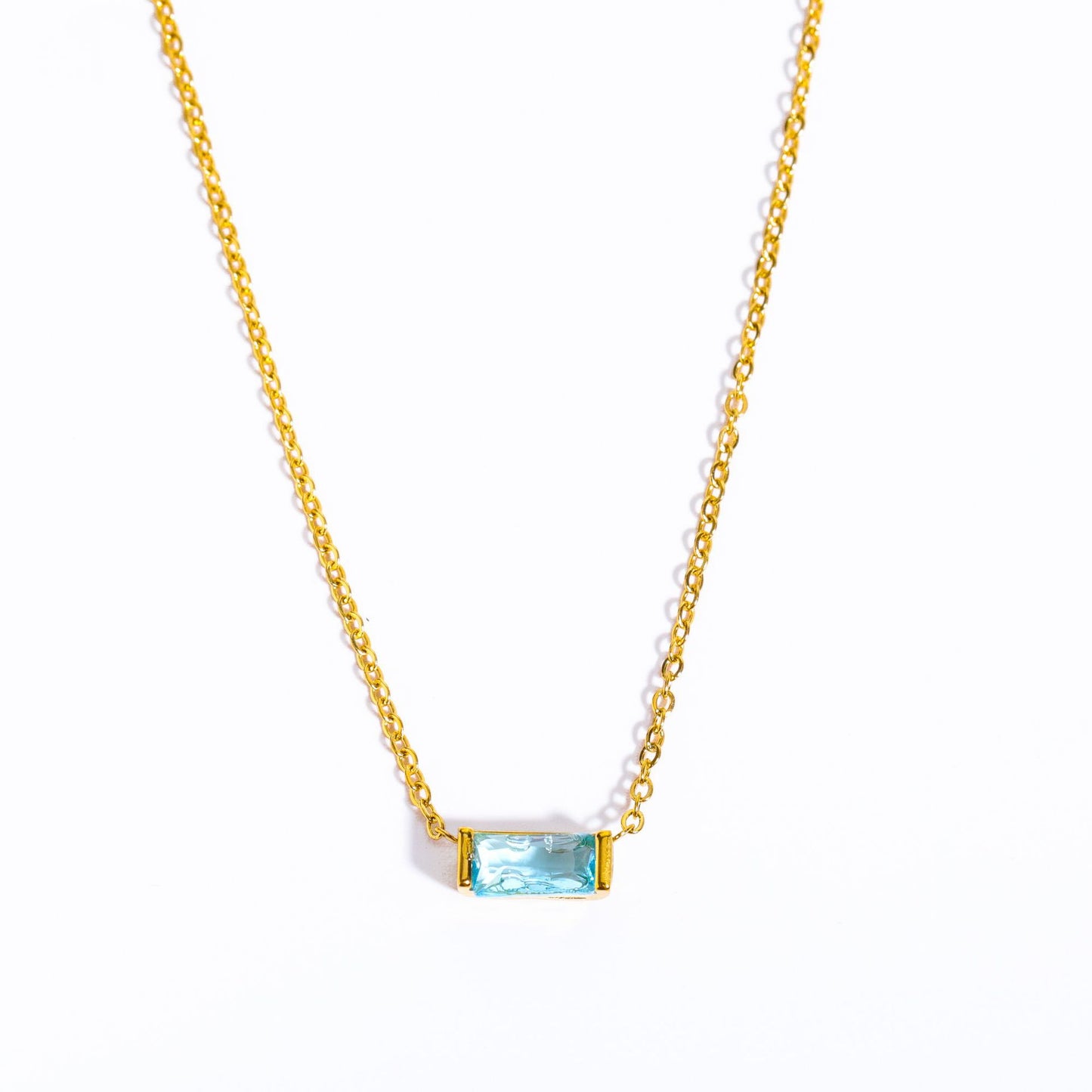 Custom Minimalist Birthstone Bar Necklace