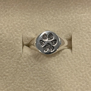 My Four Legged Angel Is Always Near By Engraved Paw Ring