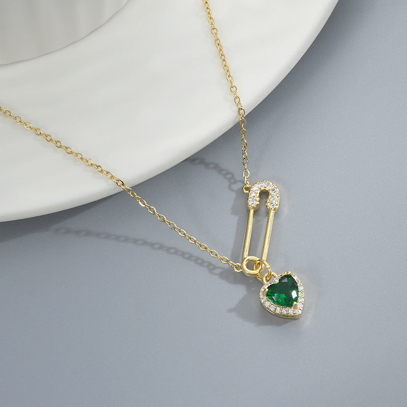 FOR UNBIOLOGICAL DAUGHTER - CUSTOM BIRTHSTONE INTERLOCKING NECKLACE