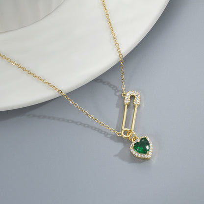 FOR UNBIOLOGICAL DAUGHTER - CUSTOM BIRTHSTONE INTERLOCKING NECKLACE