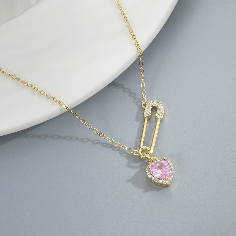 FOR UNBIOLOGICAL DAUGHTER - CUSTOM BIRTHSTONE INTERLOCKING NECKLACE