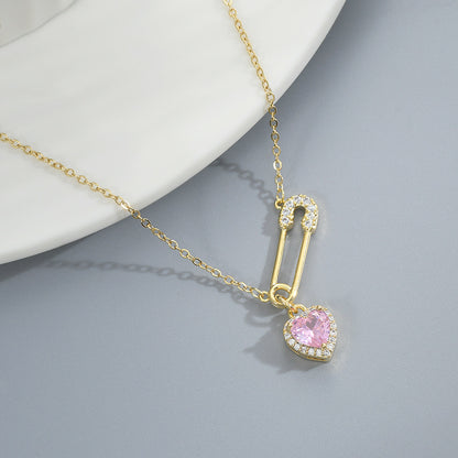 FOR UNBIOLOGICAL DAUGHTER - CUSTOM BIRTHSTONE INTERLOCKING NECKLACE
