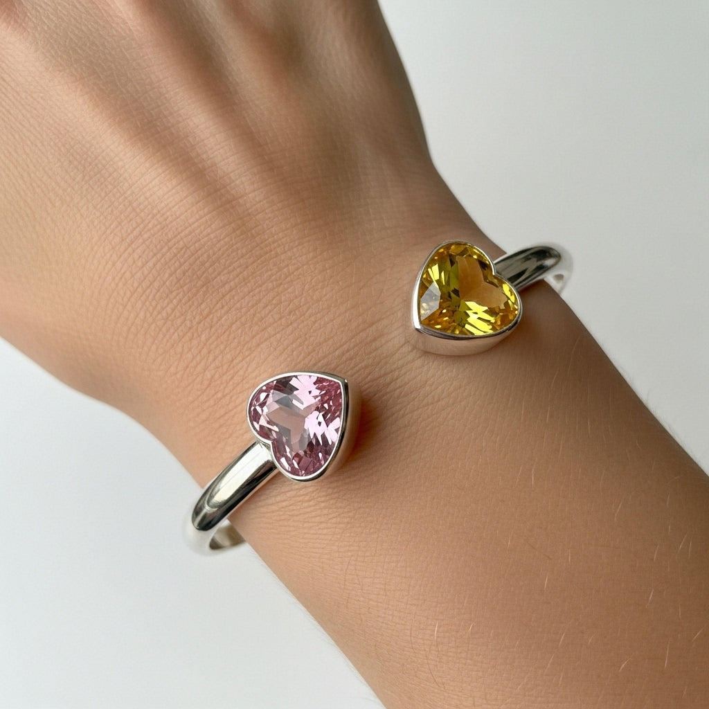 For Friend -Not Sisters By Blood But Sisters By Heart Custom Birthstones Bracelet