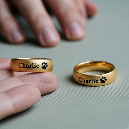 My Four Legged Angel Is Always Near By Engraved Ring