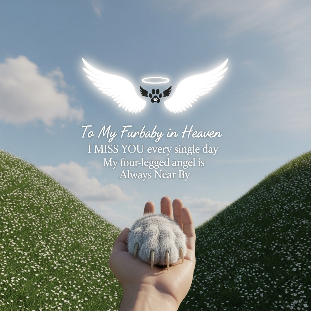 FOR MEMORIAL - My Four-legged Angel is Always Near By Wings Ring