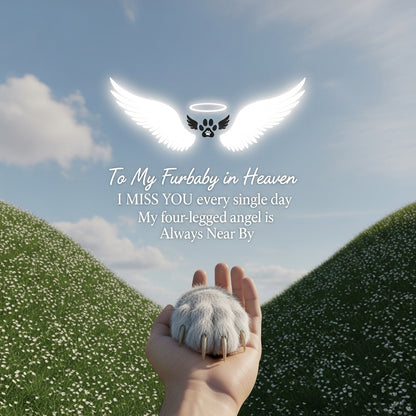 FOR MEMORIAL - My Four-legged Angel is Always Near By Wings Ring