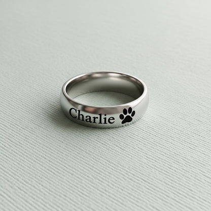 My Four Legged Angel Is Always Near By Engraved Ring