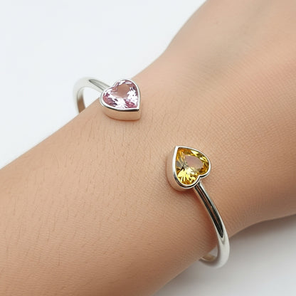 For Friend -Not Sisters By Blood But Sisters By Heart Custom Birthstones Bracelet