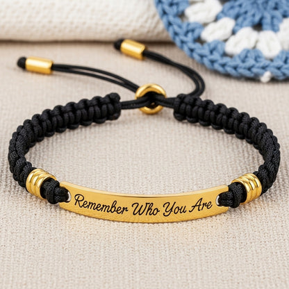 To My Son- Remember Who You Are Braided Bracelet