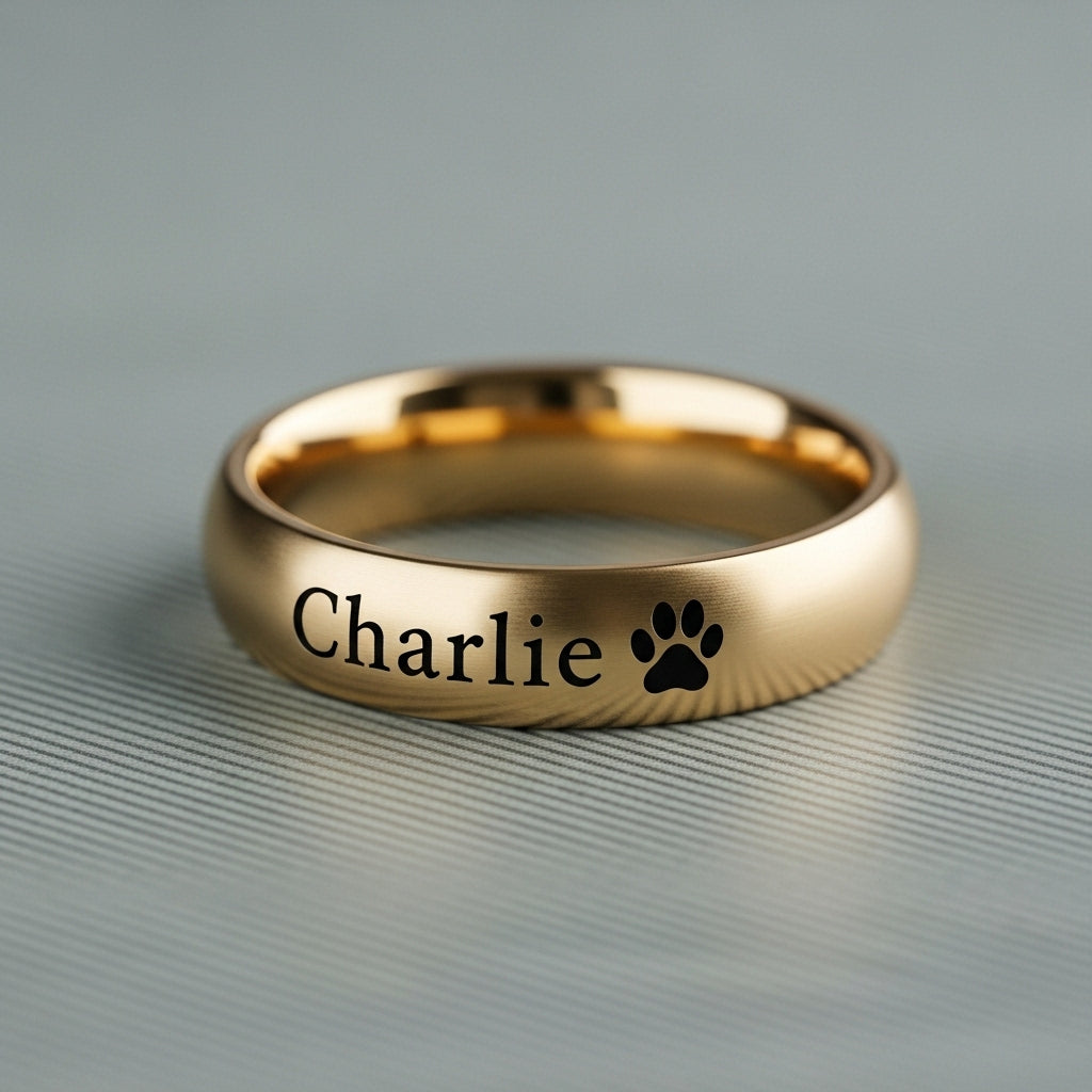 My Four Legged Angel Is Always Near By Engraved Ring