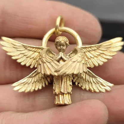 Seraph Angel Pendant Necklace Angel Wings Amulet