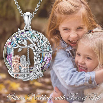 Tree of Life Sister on the Swing Necklace