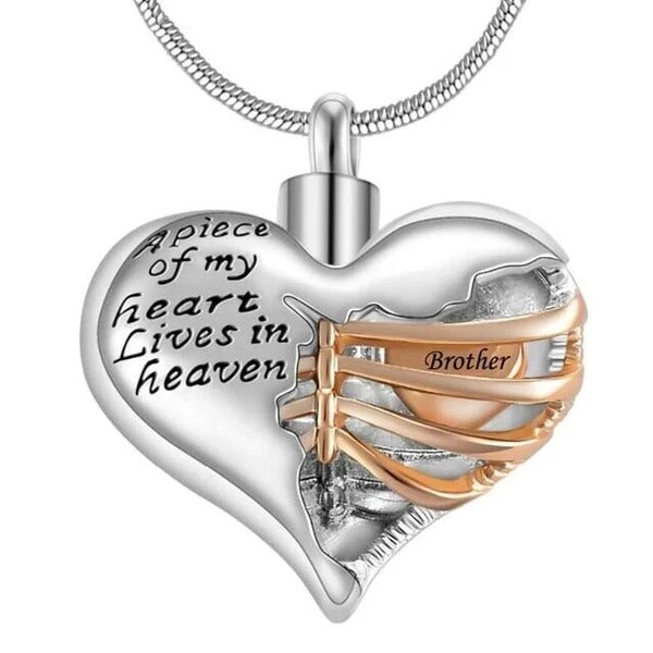 🔥Summer Hot Sale🌊	 A Piece Of My Heart Lives In Heaven - Chain and Urn Pendant