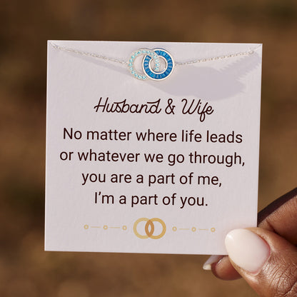 Husband & Wife Silver Gold Chain Linking Circles Bracelet