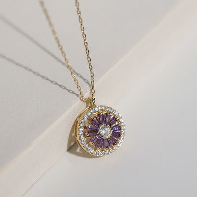 Luxury Crystal Sunflower Fidget Necklace