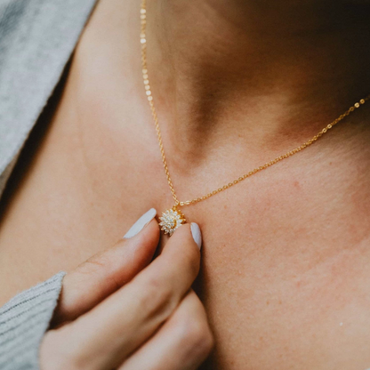 Spinning Sunflower Necklace