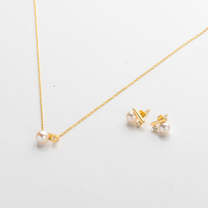 S925 Life is 90% How You React it Pearl Balance Necklace