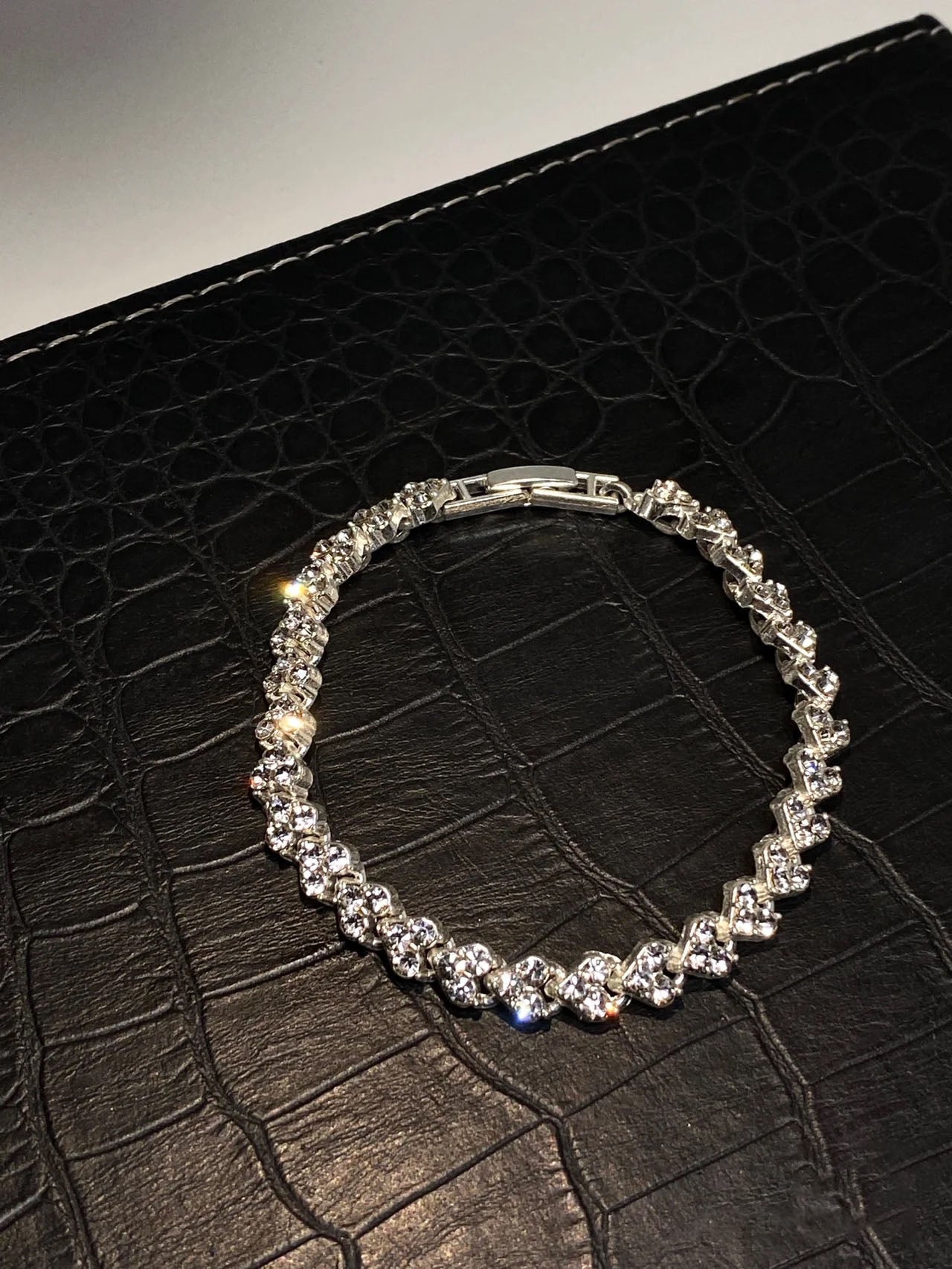 Tennis Bracelet Round Cut Created Moissanite