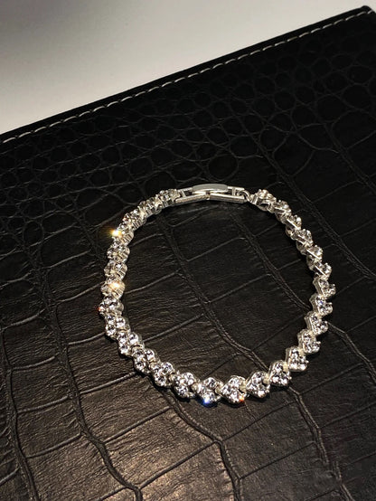 Tennis Bracelet Round Cut Created Moissanite
