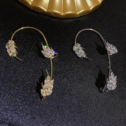 Zircon Wheat Ear Hook No Piercing