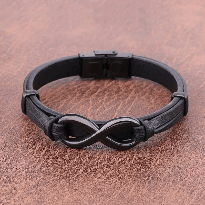 For Love - To My Man Infinity Leather Bracelet