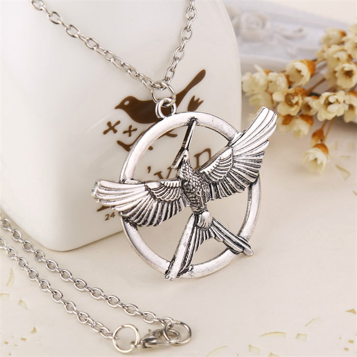 The Fire Inside Me Burns Brighter Than The Fire Around Me Circle Phoenix Necklace