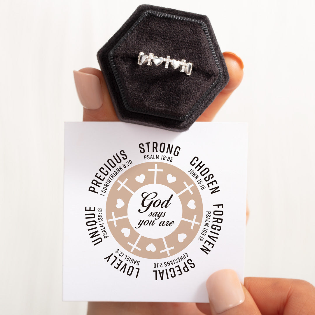 God Says You Are Strong Heart & Cross Band
