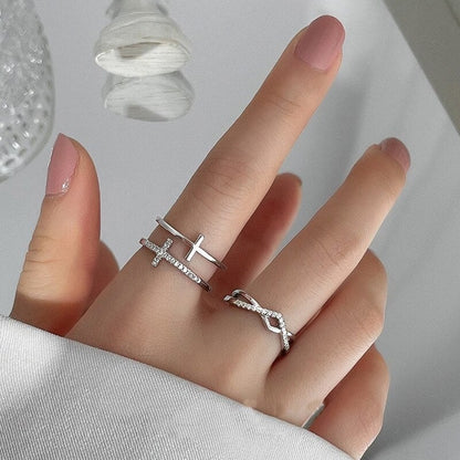 🎁Christmas Sale🎄To My Daughter "Pray Through It" Twin Band Cross Ring