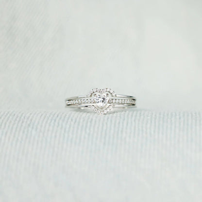 My Heart's First Home Layered Heart Ring