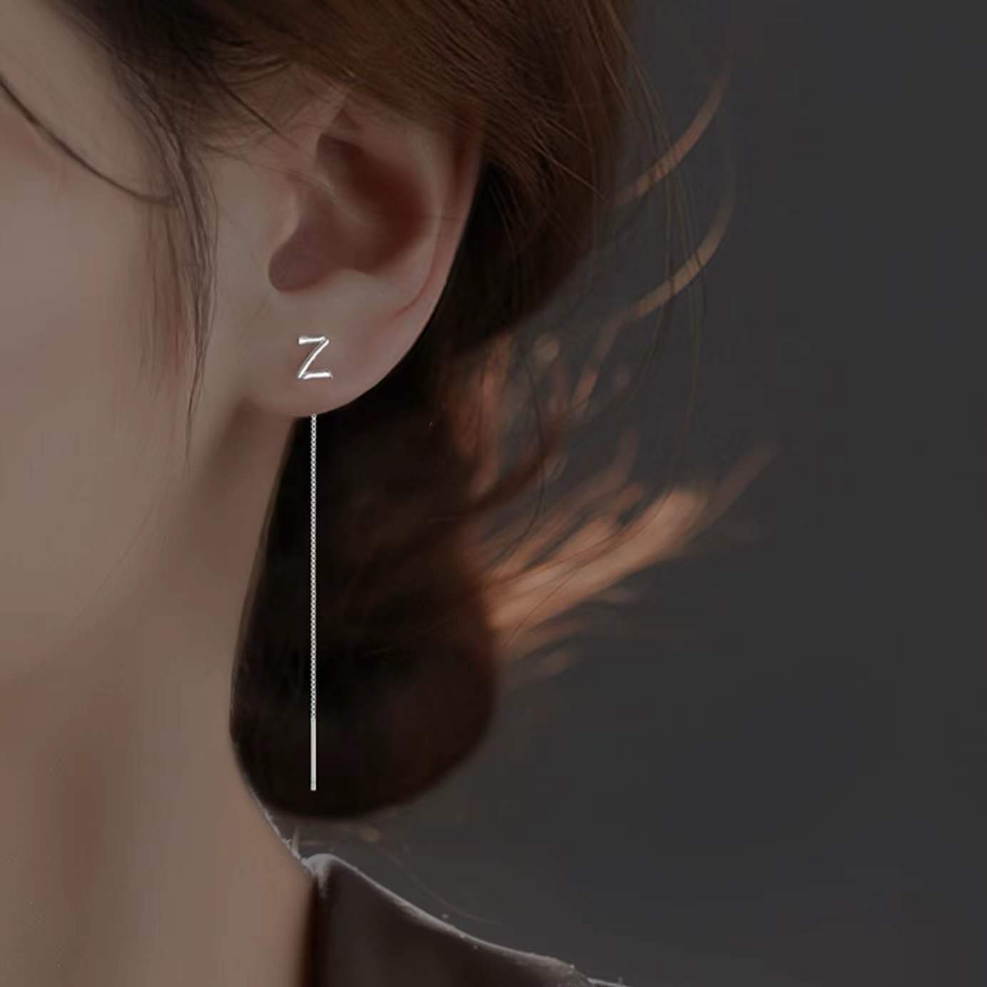 Fashion Shiny Alphabet Earrings