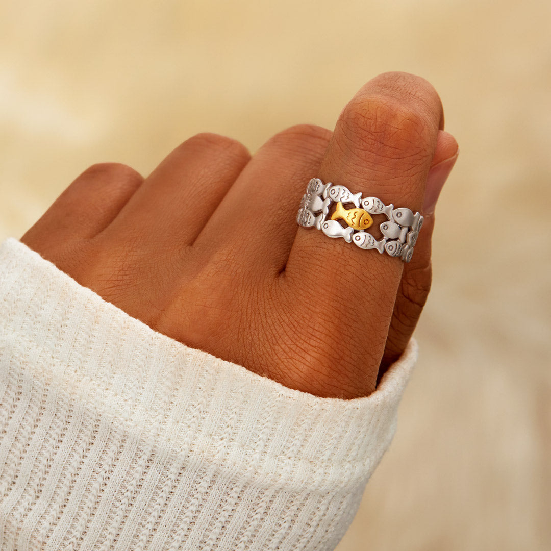 Be Strong and Swimming Against The Current Ring