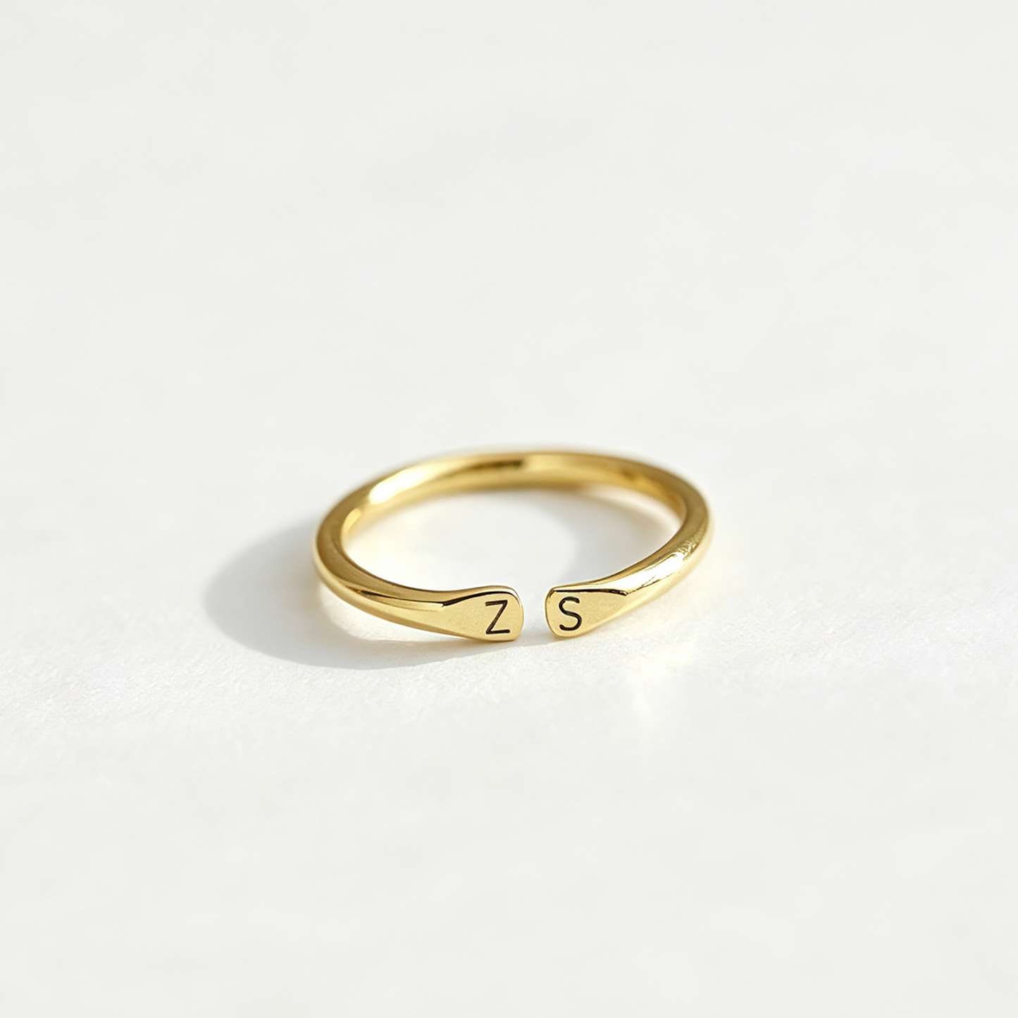 For Love- Custom Two Initial Ring