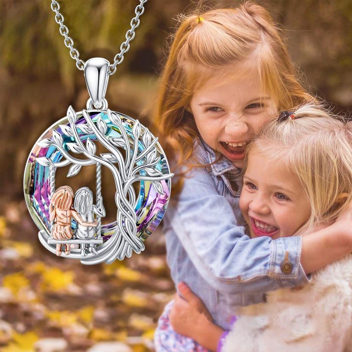 For Sister - S925 There's no greater gift than sisters Crystal Tree of Life Necklace