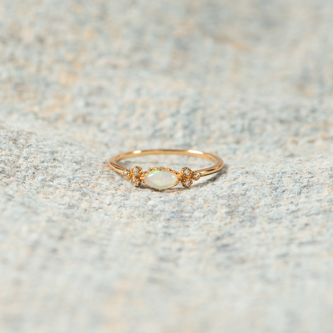 The Purest Love Matching Oval Cut Opal Ring