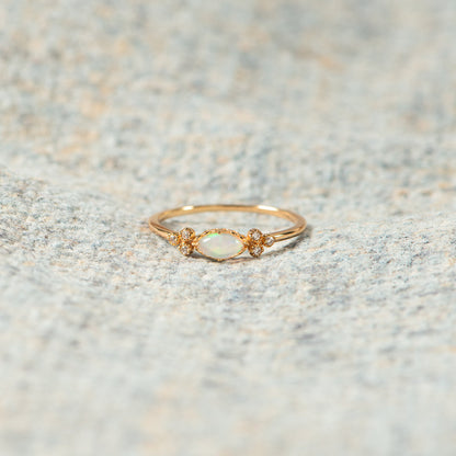 The Purest Love Matching Oval Cut Opal Ring