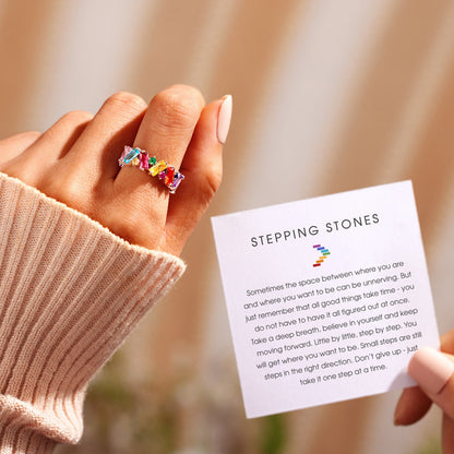 Stepping Stones Rainbow Ring Band