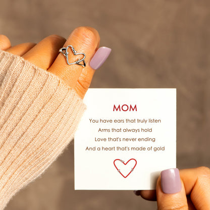 Mom You Have A Heart Made Of Gold Heart Wire Ring